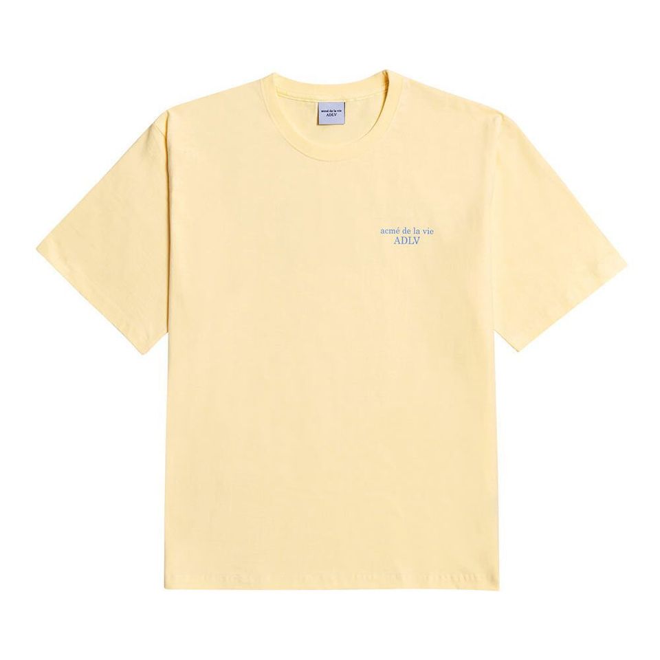 Mặt trước áo thun Acmé de la vie ADLV Basic Short Sleeve T-Shirt 2 Light Yellow