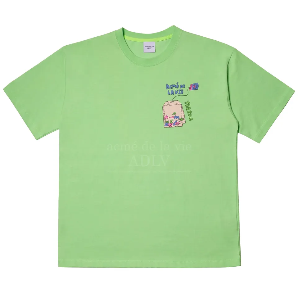 Mặt trước của áo thun Acmé de la vie ADLV Teabag Logo Short Sleeve Light Green T-Shirt