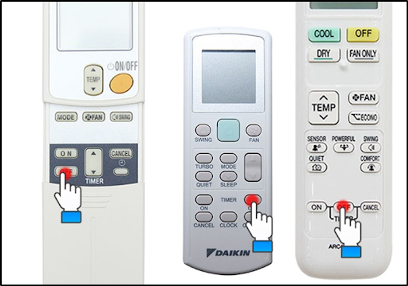 C&aacute;ch hẹn giờ tắt điều h&ograve;a Daikin