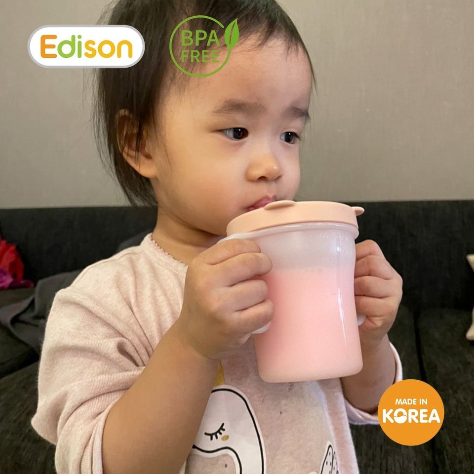 Cốc tập uống 3 giai đoạn Edison hỗ trợ bé làm quen với việc uống nước bằng ống hút hiệu quả