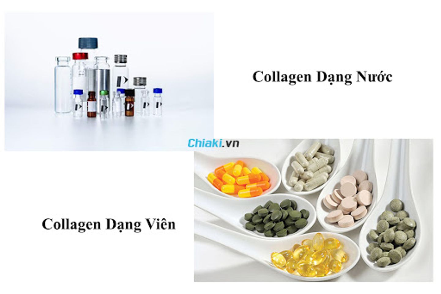 Đặc t&iacute;nh của Collagen dạng nước v&agrave; dạng vi&ecirc;n