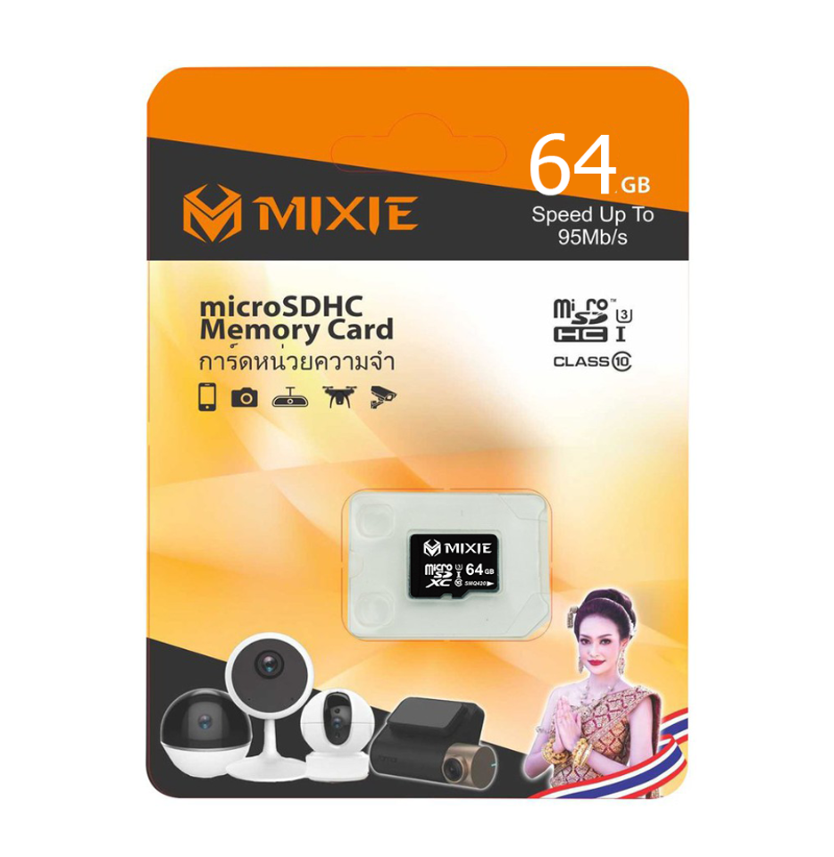 Thẻ nhớ Mixie 64GB Micro TF 95Mb/s