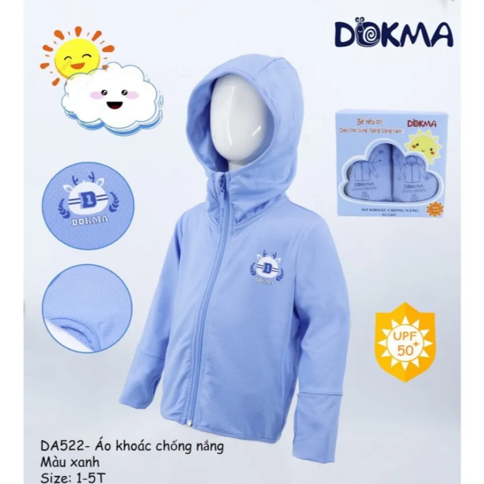 Áo chống nắng cho bé Dokma màu xanh dương
