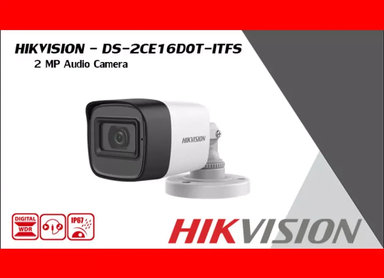 Camera HDTVI 2MP có mic Hikvision DS-2CE16D0T-ITFS