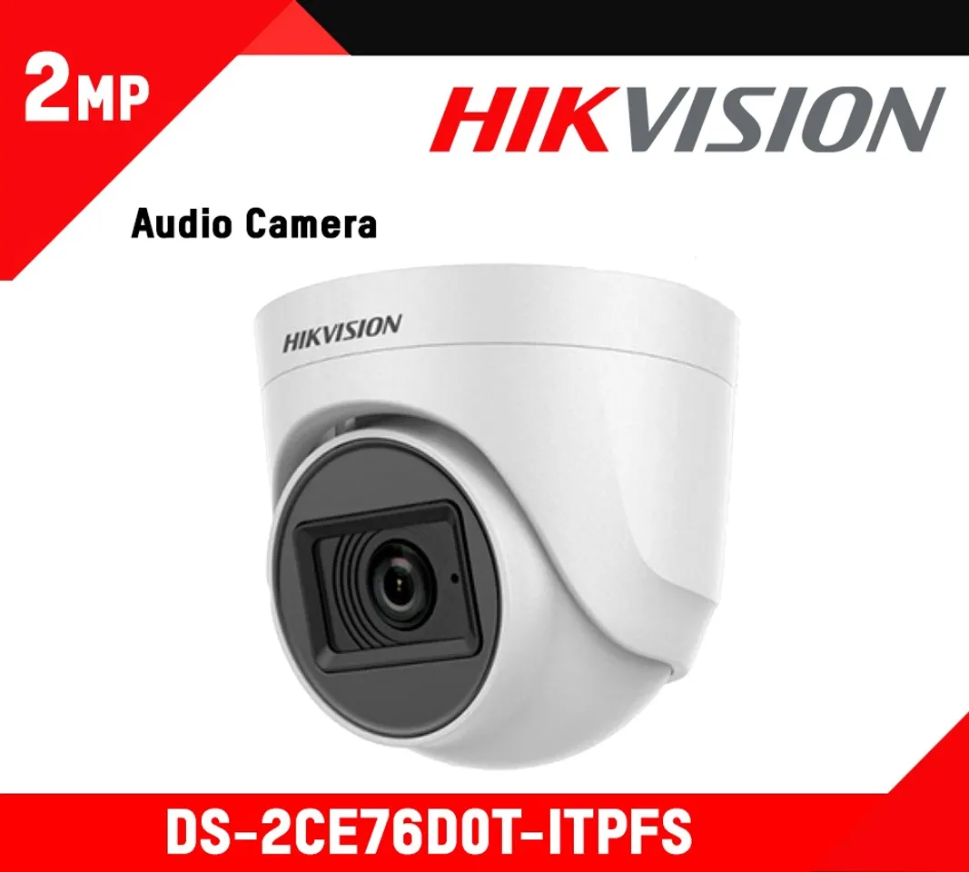 Camera HDTVI 2MP Hikvision DS-2CE76D0T-ITPFS