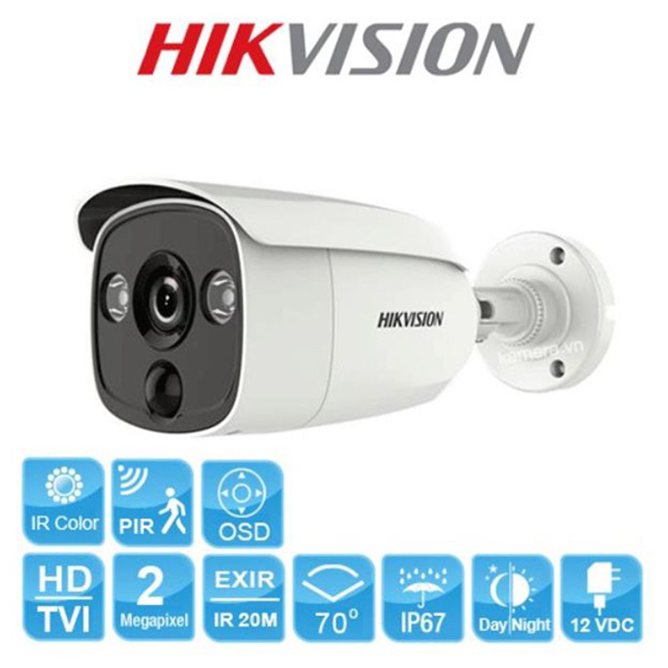 Camera HDTVI 2MP hồng ngoại Hikvision DS-2CE12D8T-PIRL