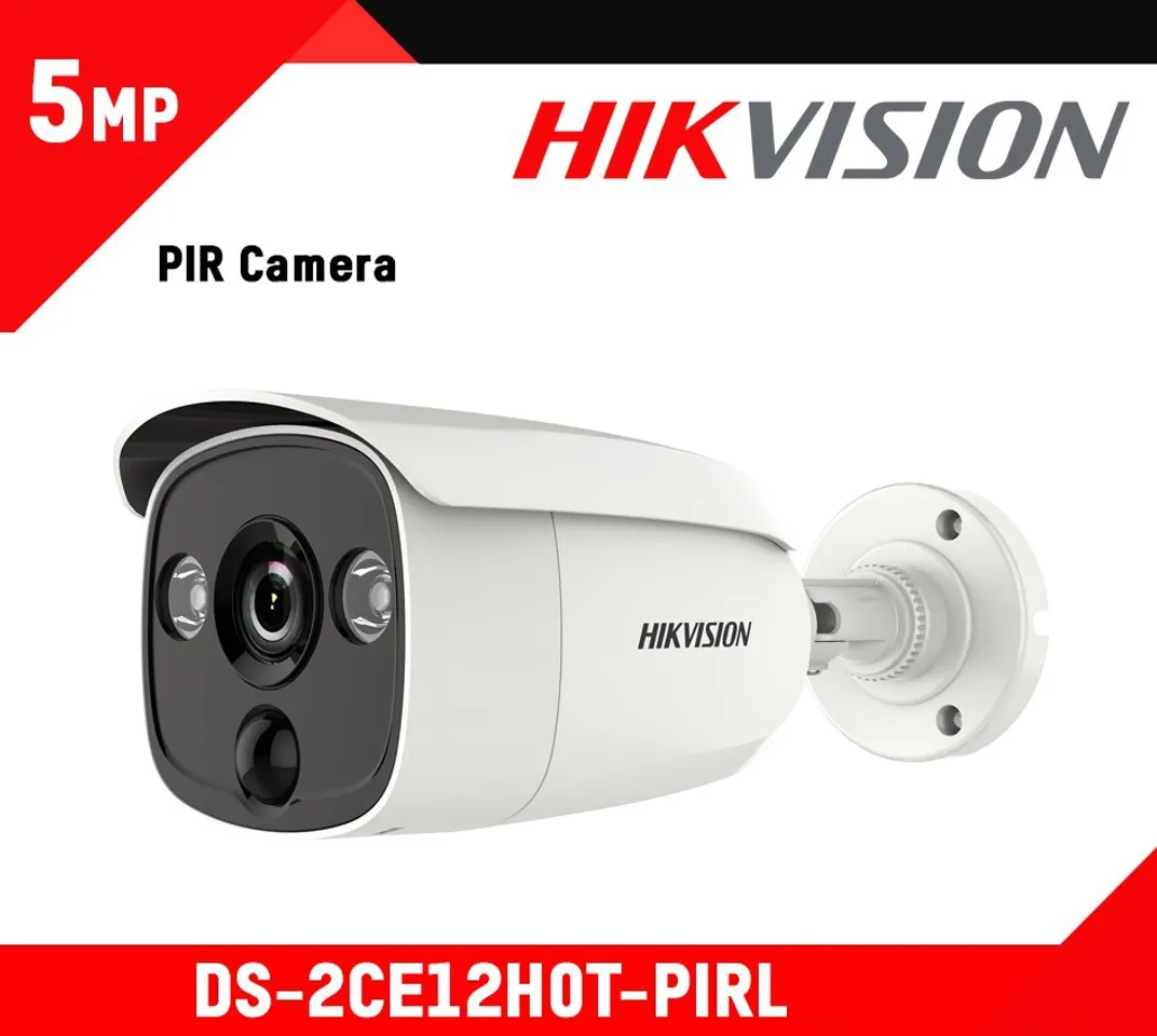 Camera HDTVI PIR 5MP Hikvision DS-2CE12H0T-PIRL