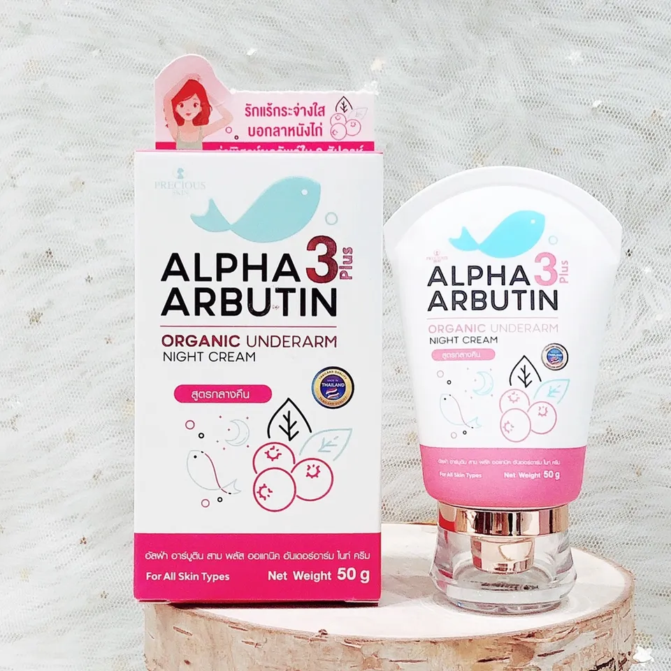 Kem đêm cải thiện thâm nách Precious Skin Alpha Arbutin 3 Plus