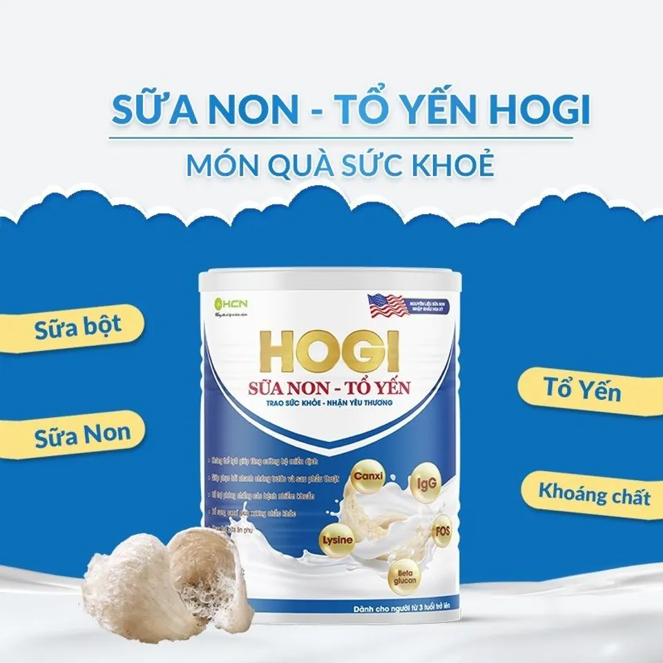 Sữa non tổ yến Hogi hỗ trợ tăng cường đề kháng