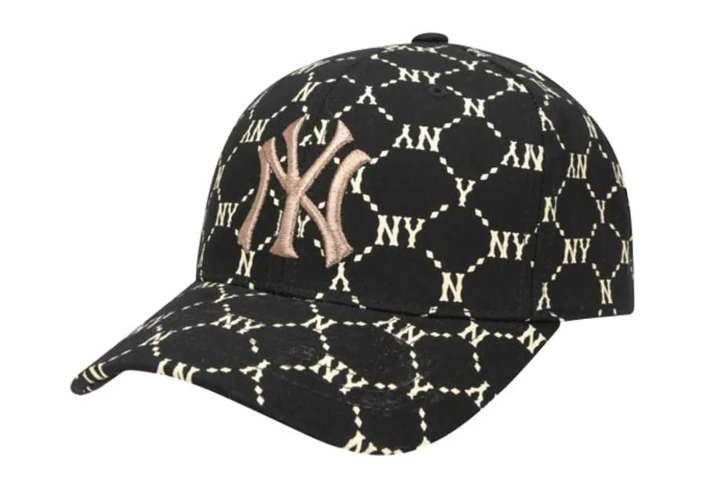 Mũ MLB Dia Monogram Cured Adjustable Cap NY Yankees Black 32CPFH111-50L