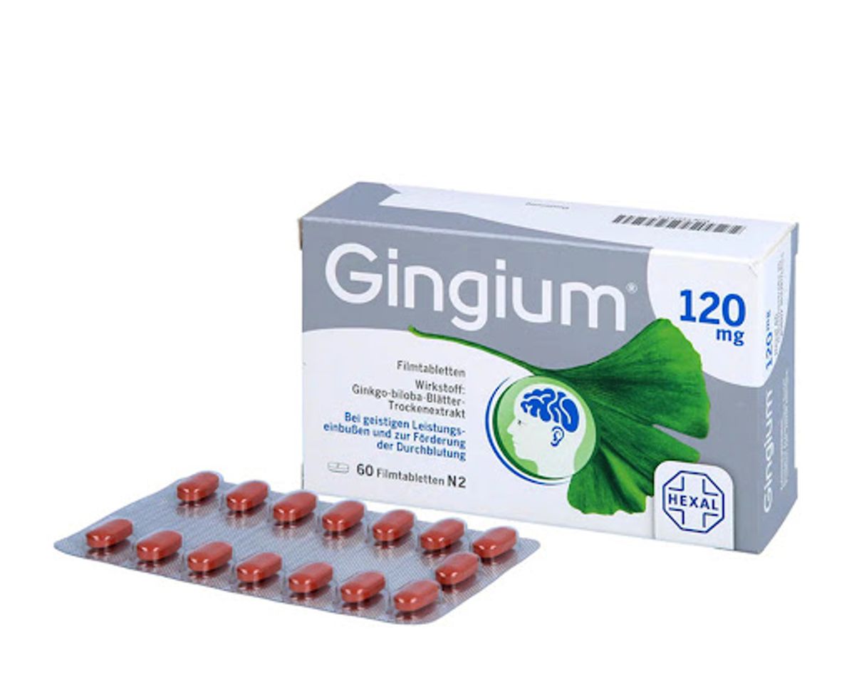 Thuốc Bổ N&atilde;o Của Đức Gingium 120mg Tăng Cường Tr&iacute; Nhớ, Hộp 60 Vi&ecirc;n