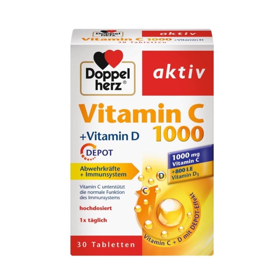 Viên uống Vitamin C 1000mg + Vitamin D Doppelherz