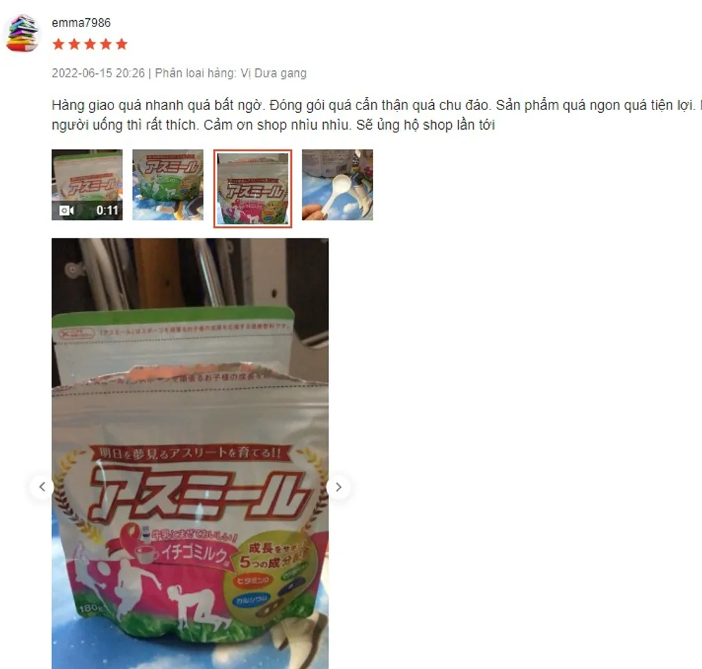 Đánh giá sữa Asumiru Ichiban Boshi Nhật Bản từ người dùng