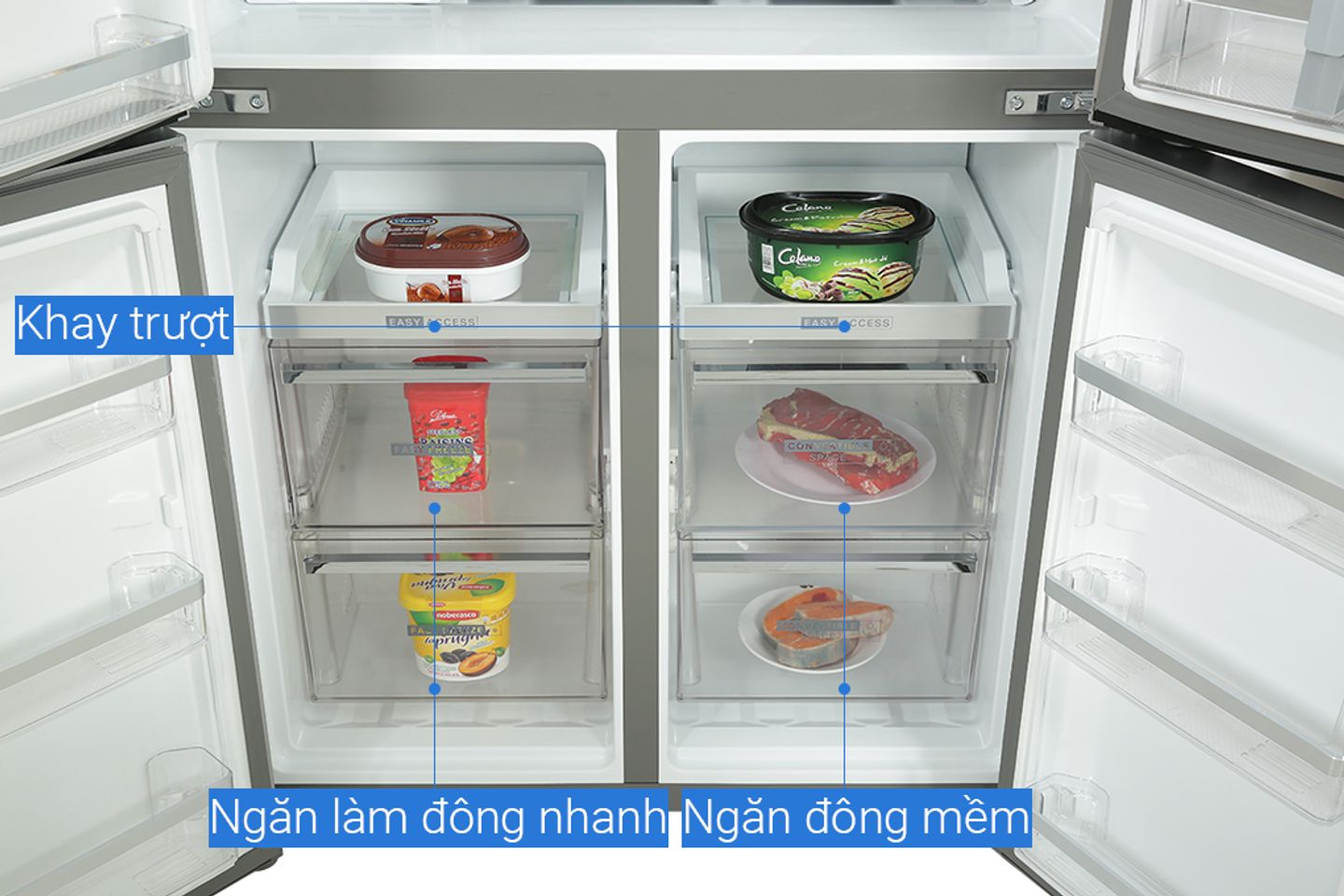 Tủ lạnh Whirlpool Inverter 592 lít WFQ590WSSV giúp bảo quản thực phẩm luôn tươi ngon