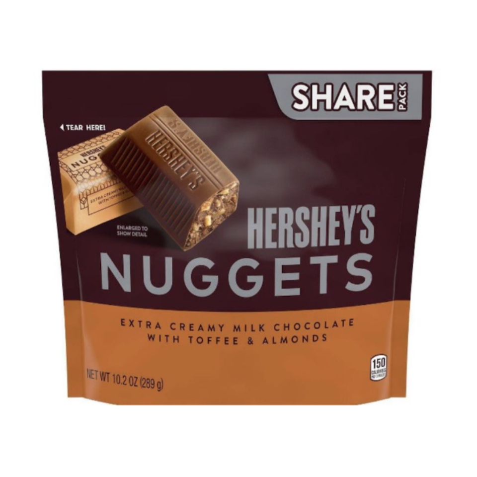Túi kẹo bơ socola sữa hạnh nhân Hershey's Nuggets Toffee Almond