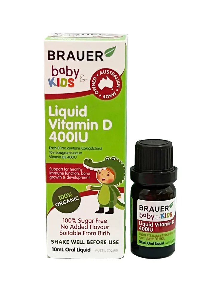 Vitamin D3 Brauer - Liquid Vitamin D 400 IU chính hãng