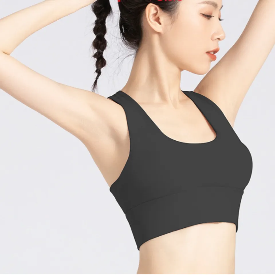 Áo bra tập gym yoga cao cấp có mút ngực Gepo GP203 màu đen
