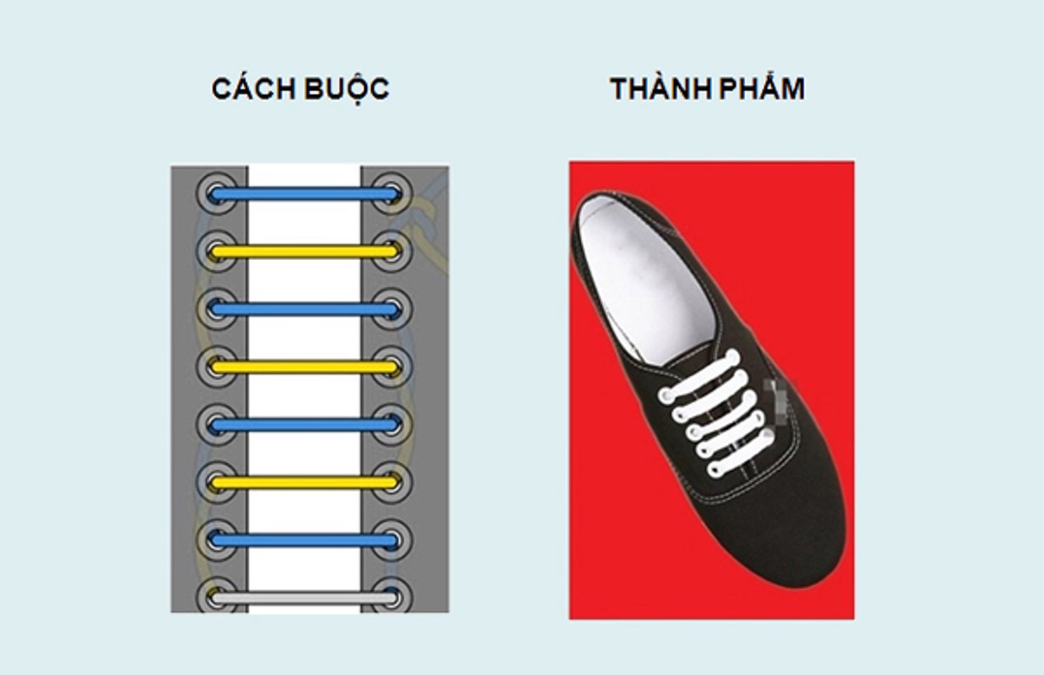 c&aacute;ch buộc d&acirc;y gi&agrave;y sneaker h&agrave;ng ngang đơn giản