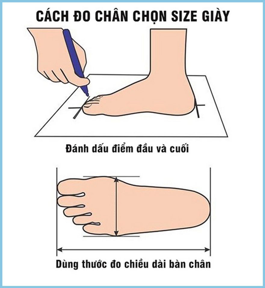 C&aacute;ch đo k&iacute;ch thước b&agrave;n ch&acirc;n nam v&agrave; nữ