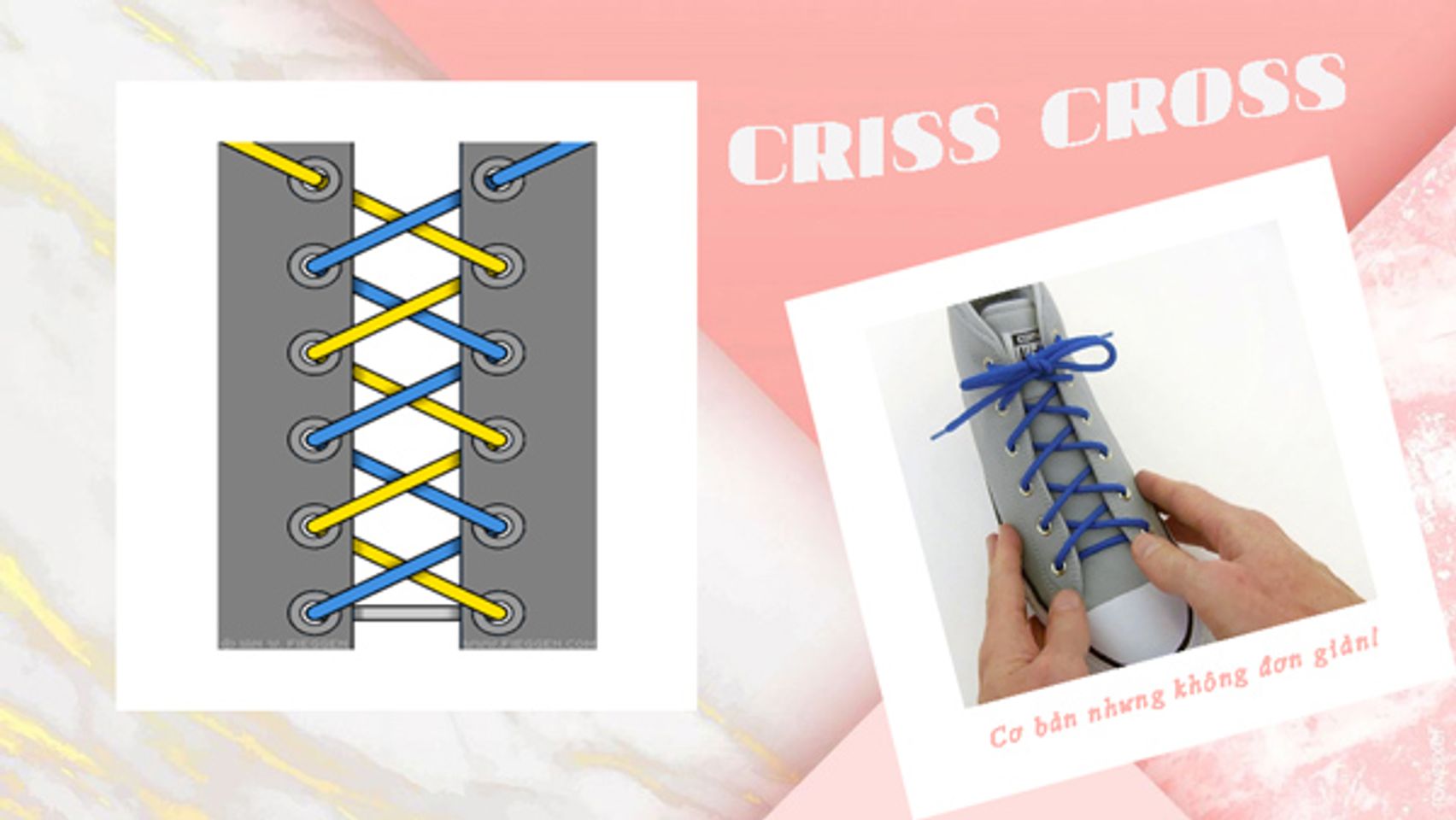 C&aacute;ch buộc d&acirc;y gi&agrave;y 4 lỗ đẹp h&igrave;nh xương c&aacute; đẹp