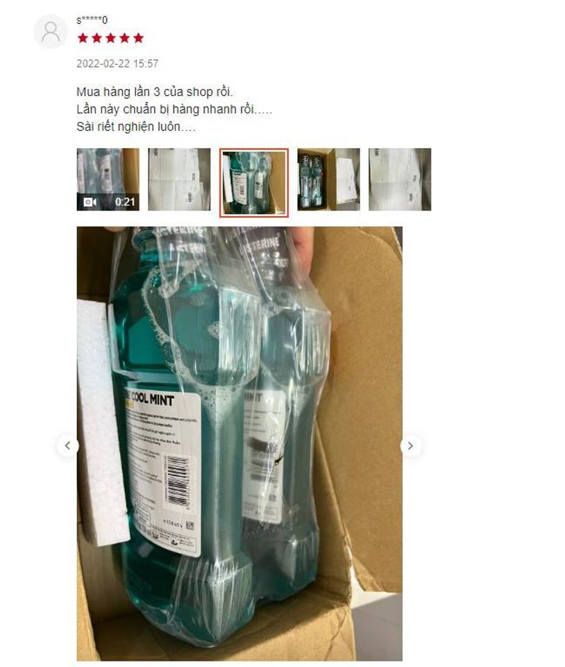 Nhiều kh&aacute;ch h&agrave;ng đ&atilde; mua lại sản phẩm nước s&uacute;c miệng Listerine