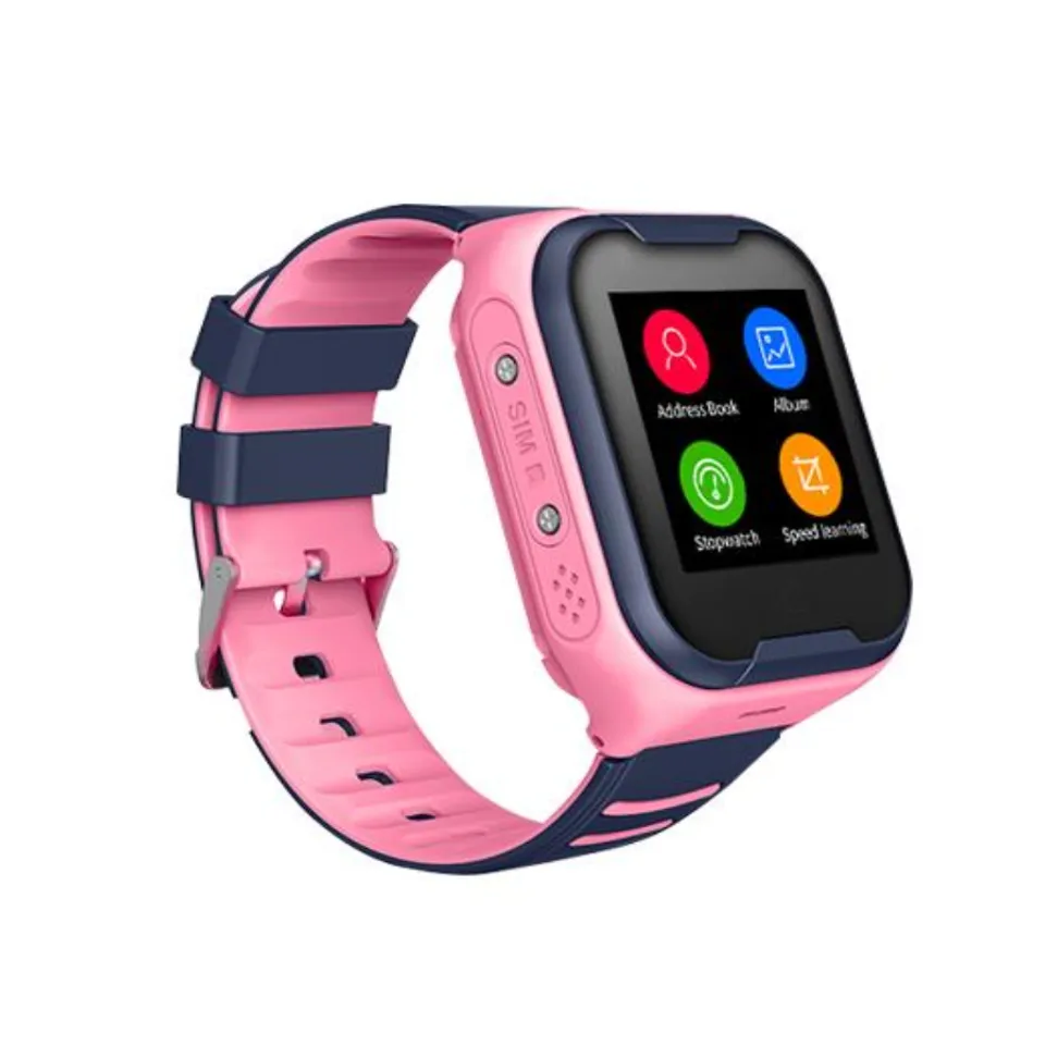 Đồng hồ định vị trẻ em Drapow G4E có video call, kết nối 4G màu hồng