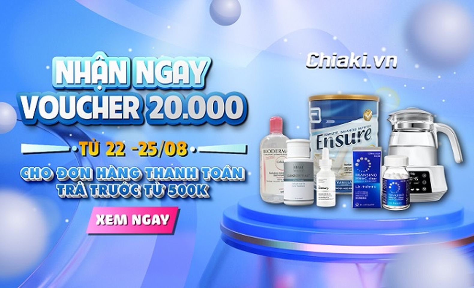 Khuyến m&atilde;i chiaki voucher 20k