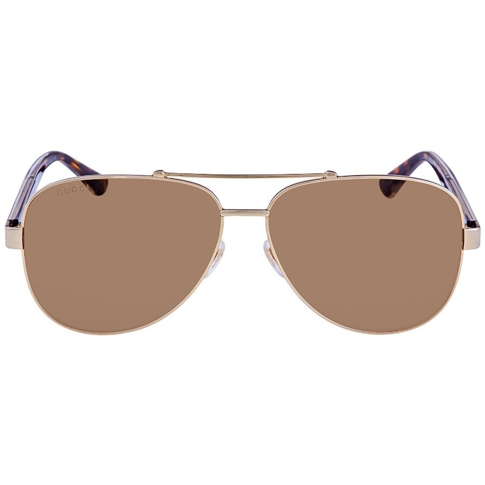 Kính mát nam Gucci Brown Aviator Men's Sunglasses GG0528S 008 63