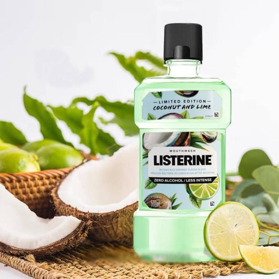 Nước s&uacute;c miệng Listerine Th&aacute;i Lan Coconut & Lime hương Chanh Dừa