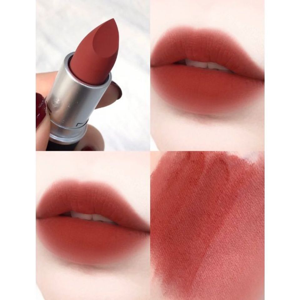 Son MAC Powder Kiss Lipstick màu 916 Devoted To Chili - tone màu đáng sở hữu trong bộ sưu tập son của mọi cô gái