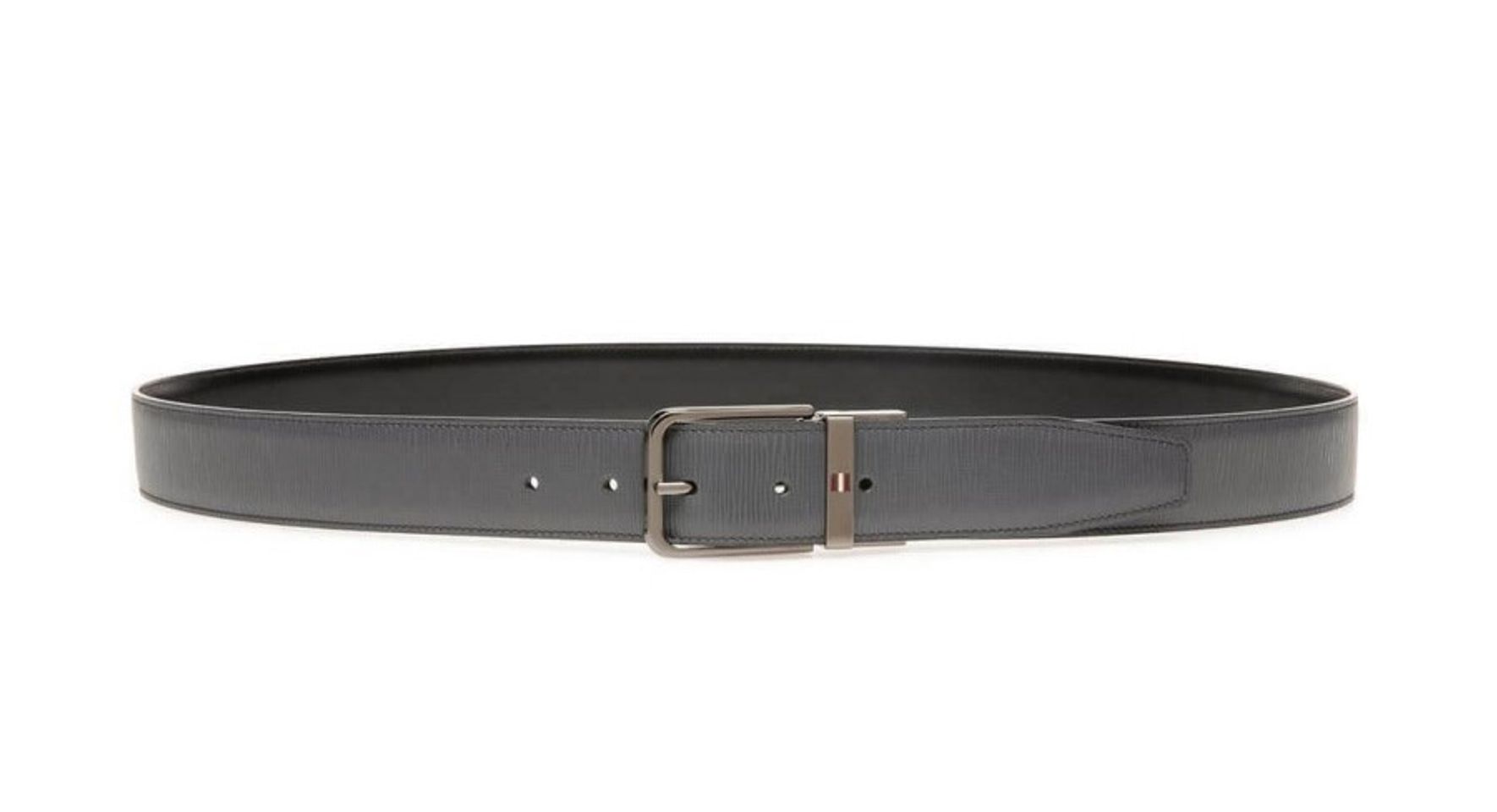 Thắt lưng nam Bally Arkin Grey Leather Adjustable Belt size 110cm