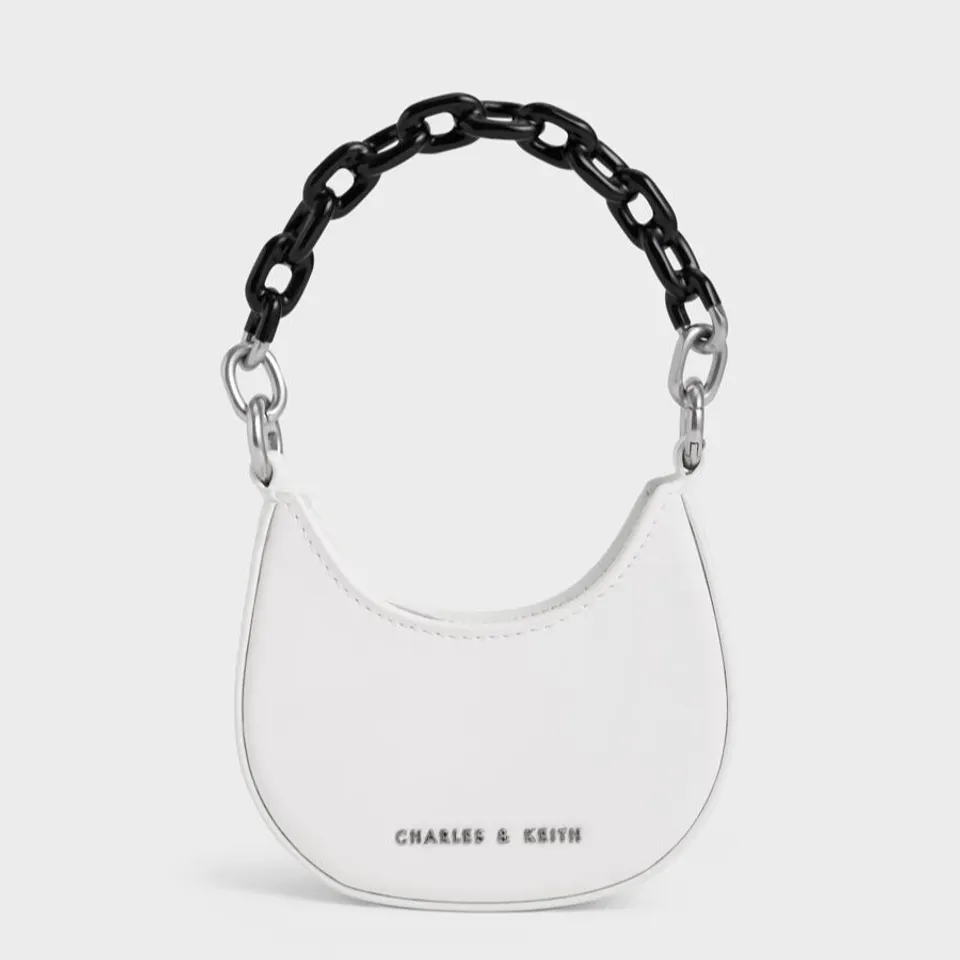Túi Charles & Keith Koi Chain Handle Mini Bag CK6-80701222 White