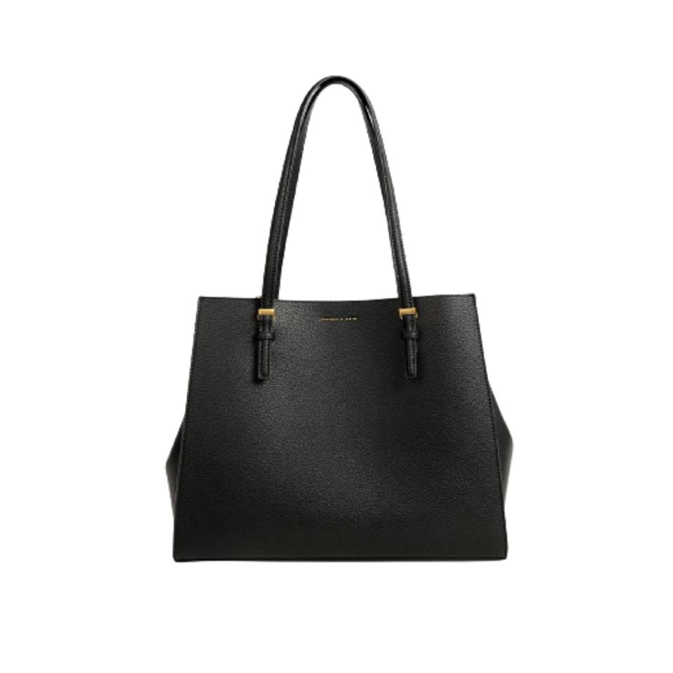 Túi xách Charles & Keith Large Double Handle Tote Bag - Black