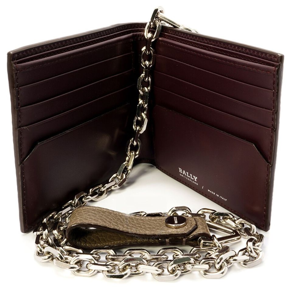 Ví da nam Bally Men's City Wallet with Key Fob on Chain