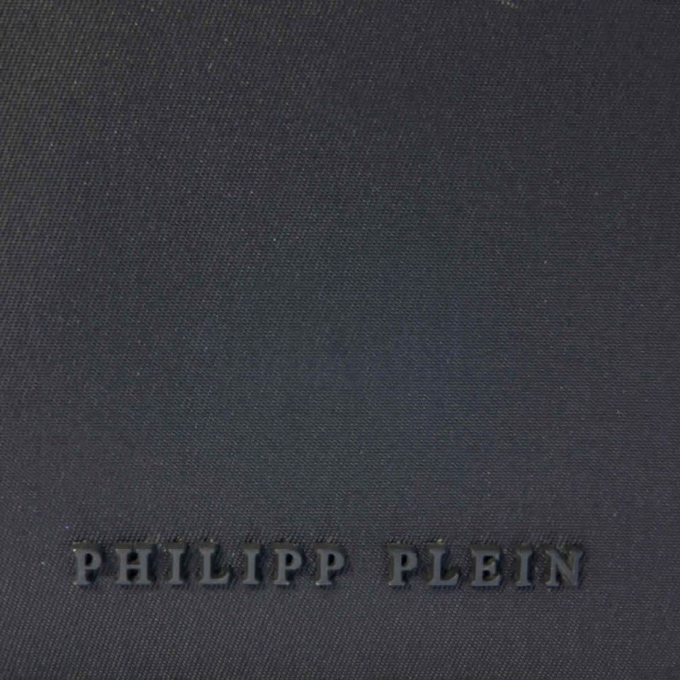 Ví Philipp Plein Men's Studded Nylon And Calfskin Credit Card Wallet