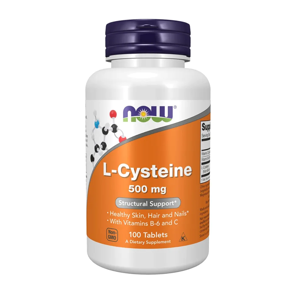 Viên uống Now L-Cysteine 500mg with vitamin B-6 & C