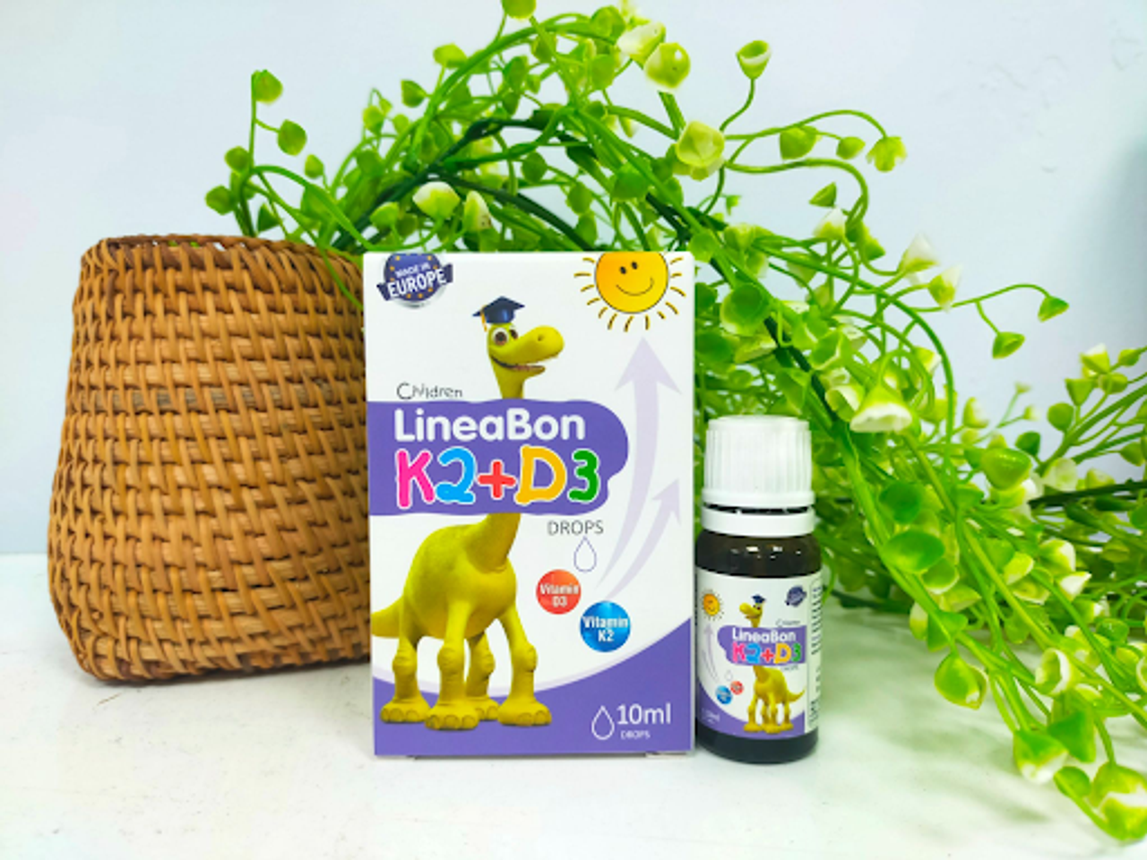 Vitamin D3 + K2 LineaBon Cho B&eacute;, Hỗ Trợ Hấp Thụ Canxi