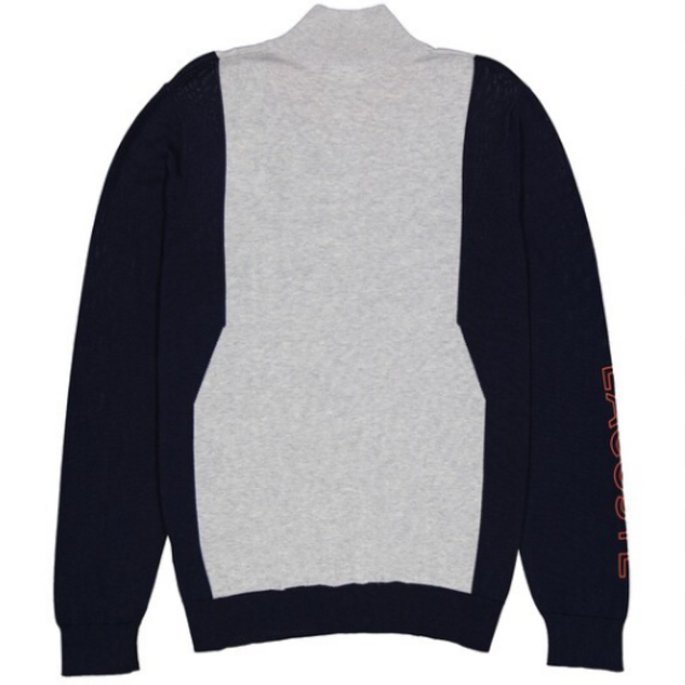 Mặt sau của áo Lacoste Breathable Knit Zip Collar Golf Sweater AH4775-10 Y0P phối màu