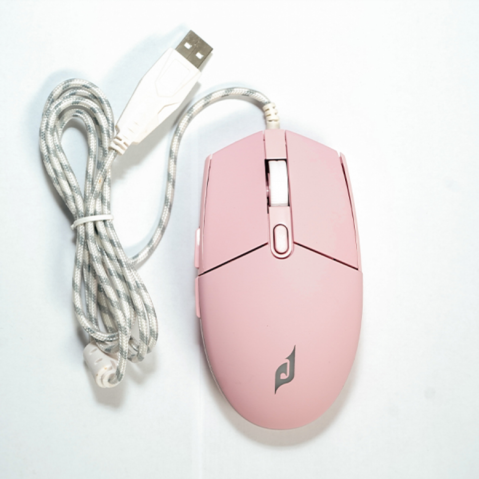 Chuột gaming có dây E-dra EM6102 led 7 màu ( màu hồng)
