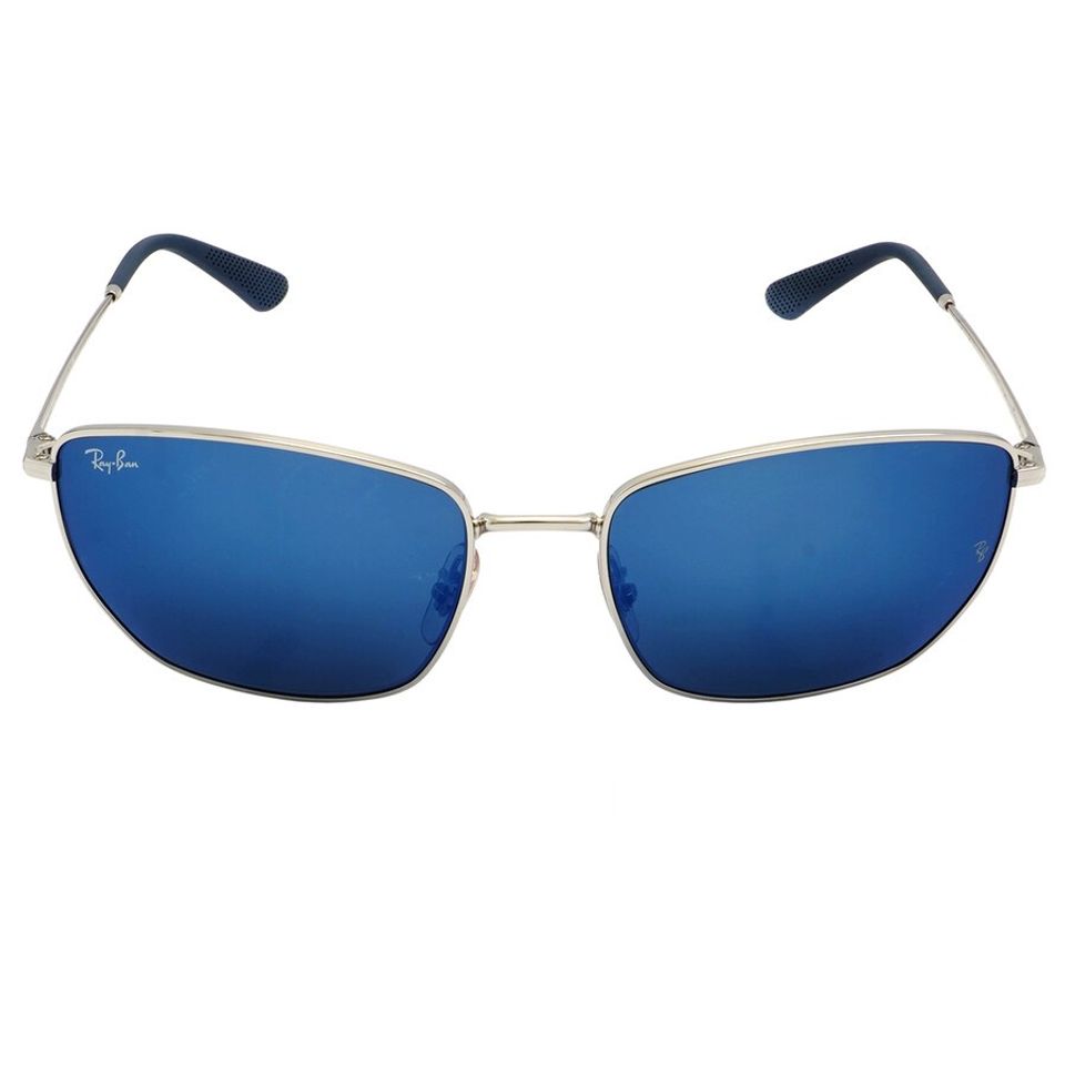 Kính râm nam RayBan Blue Mirror Geometric Men's Sunglasses RB3653 003/55 60