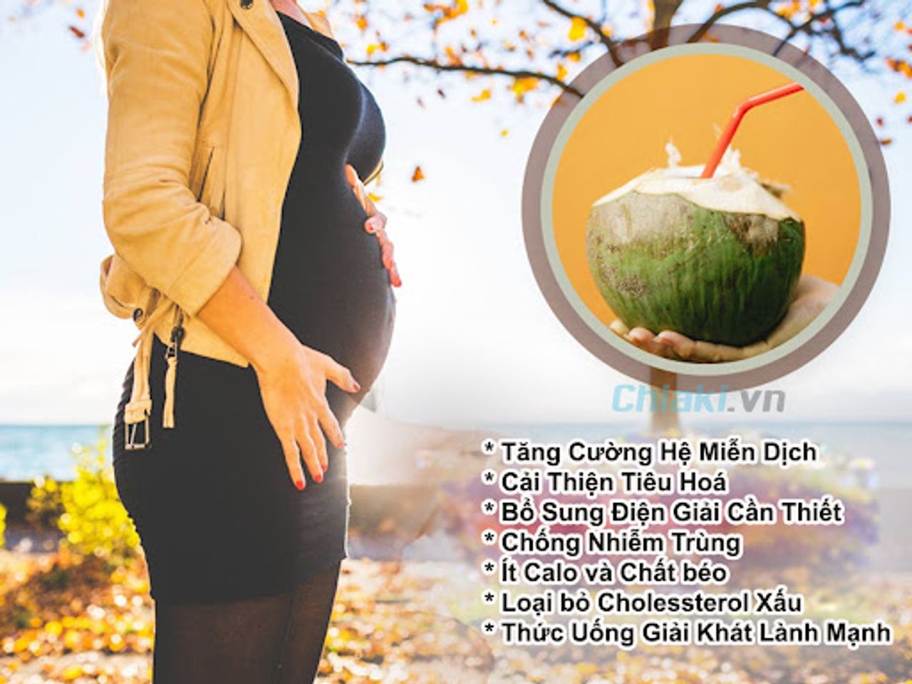 Lợi &iacute;ch sức khoẻ của nước dừa với mẹ bầu v&agrave; thai nhi