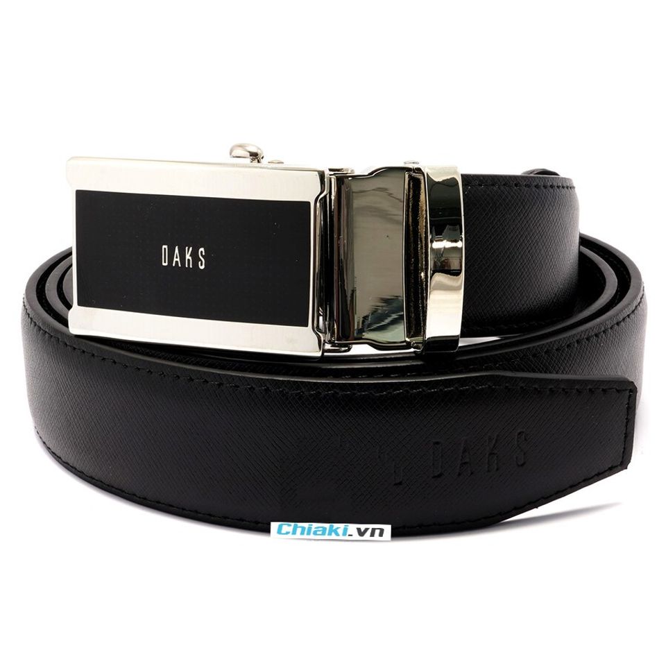 Thắt lưng da Daks Men's Black Leather Adjustable Belt GB2148 NK 8F