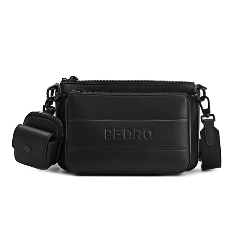 T&uacute;i đeo ch&eacute;o d&agrave;nh cho nam Pedro Sling Bag Black PM2-25210199 đẹp