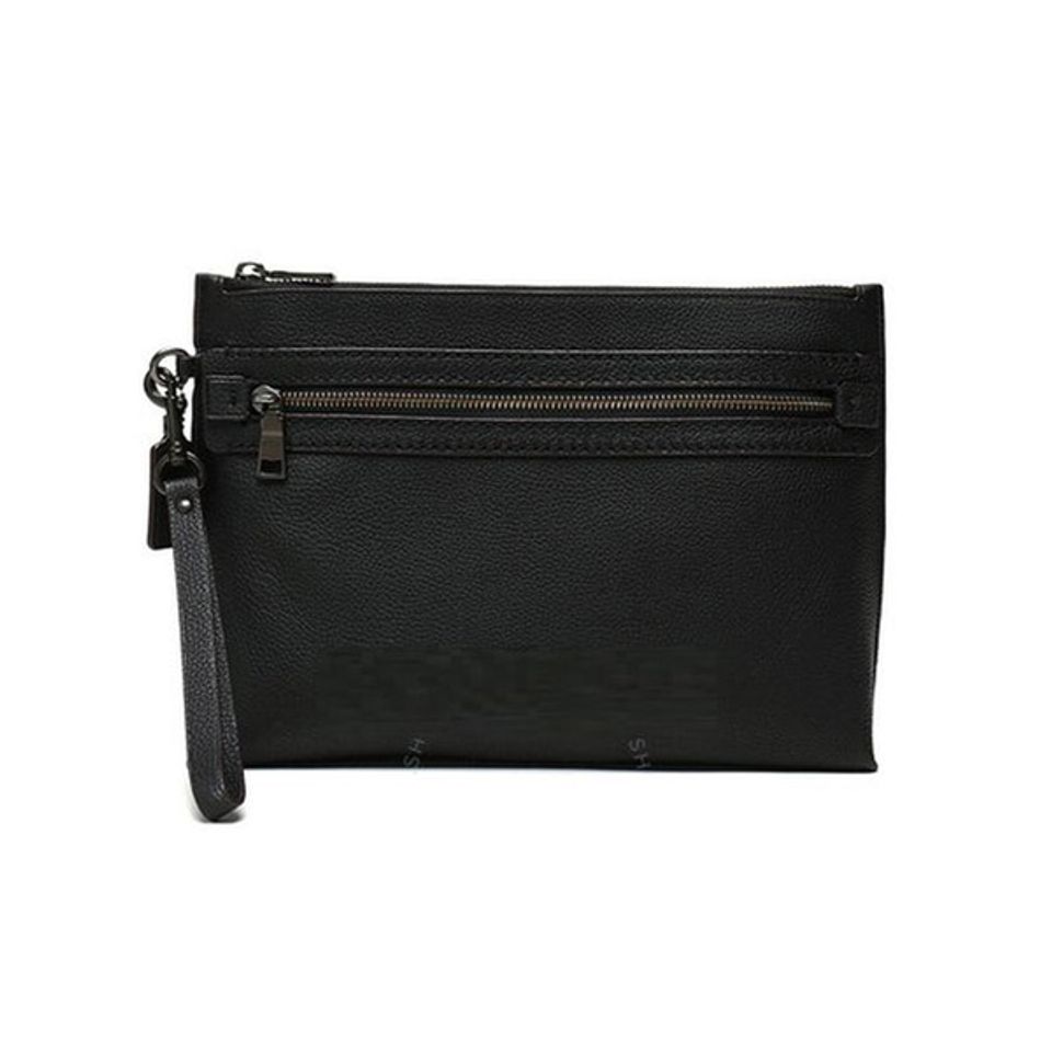 T&uacute;i kẹp n&aacute;ch nam h&agrave;ng hiệu Coach Men's Black Pebbled đẹp