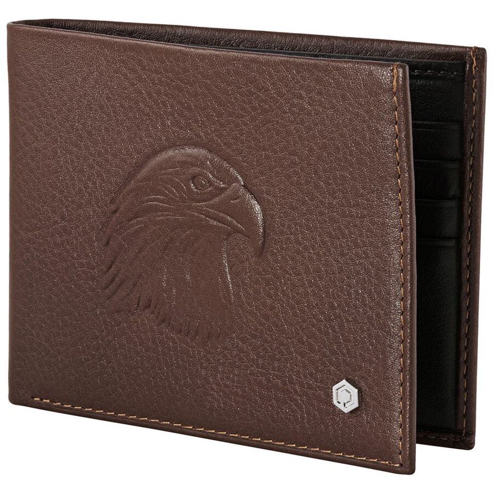 Ví da Picasso And Co Falcon Head Leather Wallet Light Brown
