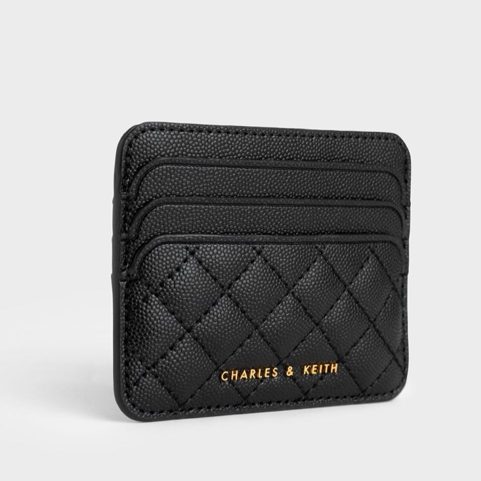 Ví đựng thẻ Charles & Keith Quilted Cardholder CK6-50681017-1 Black