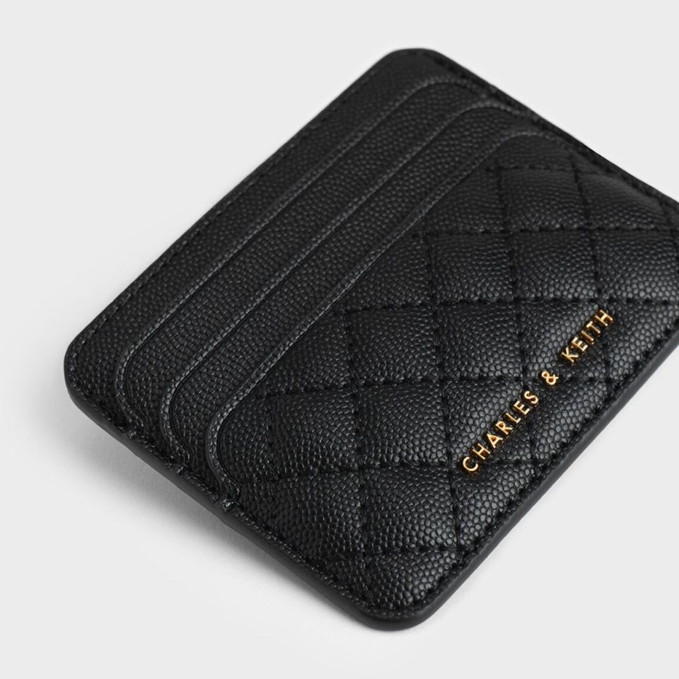 Ví đựng thẻ Charles & Keith Quilted Cardholder CK6-50681017-1 Black