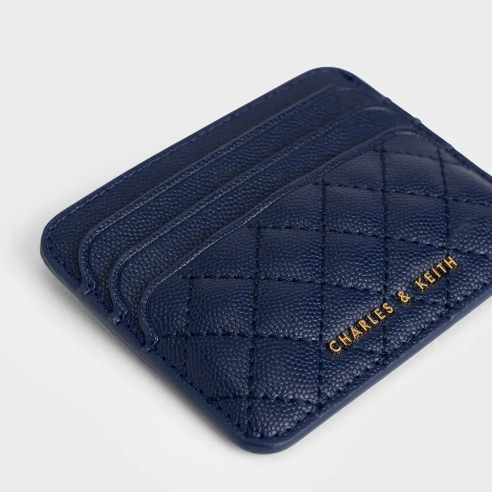 Ví đựng thẻ Charles & Keith Quilted Cardholder CK6-50681017-1 Navy