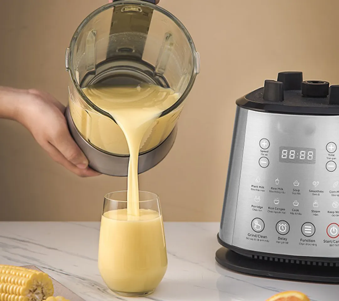 thưởng thức sữa ngô sau thời điểm thực hiện sử dụng máy thực hiện sữa hạt