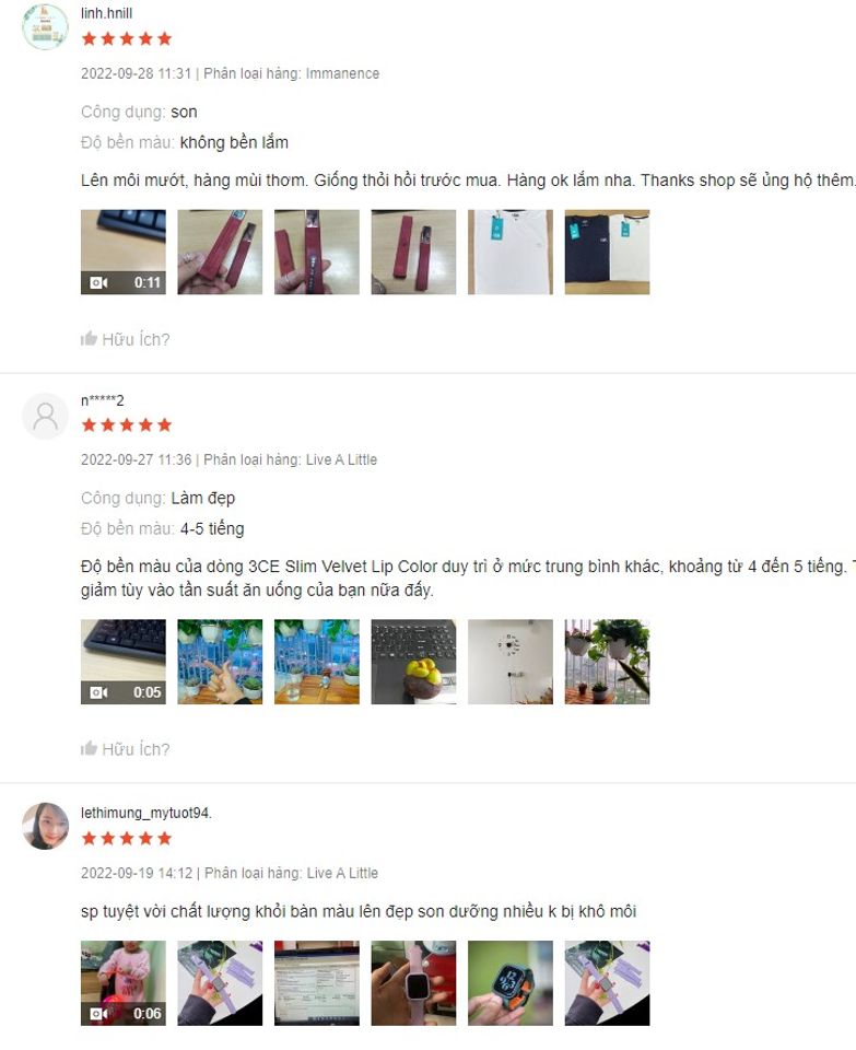 Review Son H&agrave;n Quốc 3CE Cloud Lip Tint